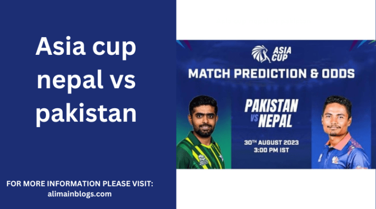 Asia cup nepal vs pakistan