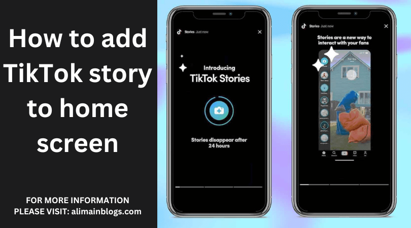 How to add TikTok story to home screen