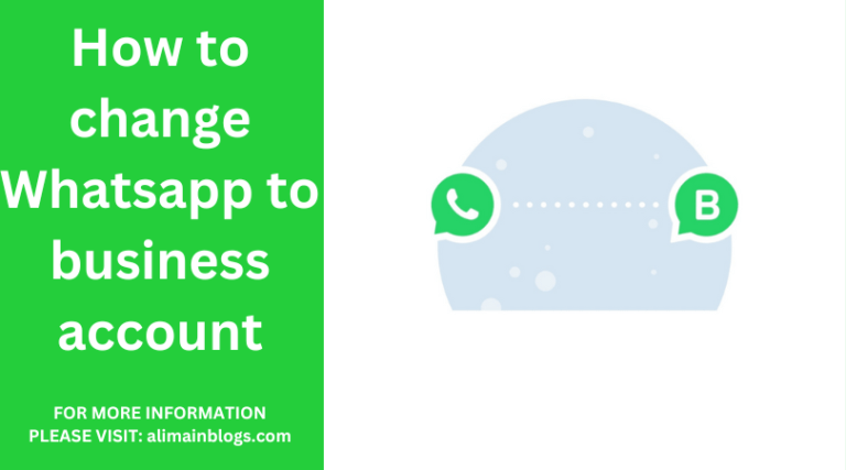 How to change Whatsapp to business account