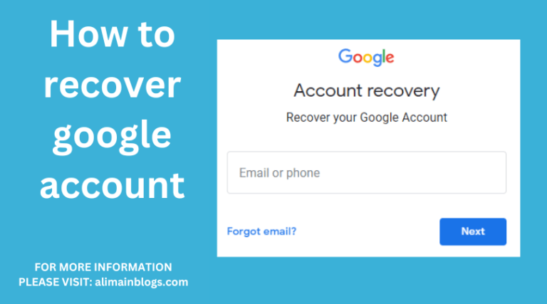 How to recover google account