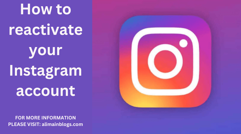 How to reactivate your Instagram account