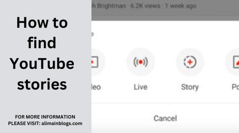 How to find YouTube stories
